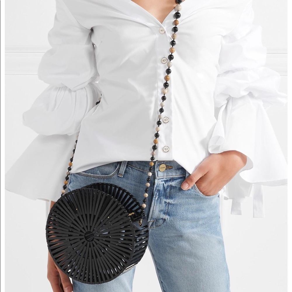 Luna Black Acrylic Shoulder Bag